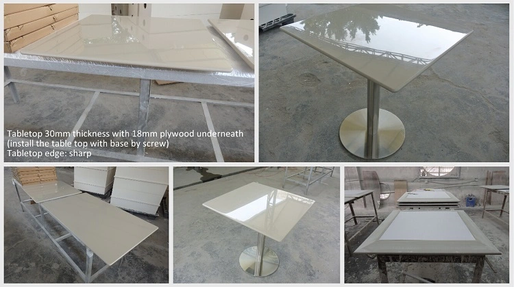 Hot Table Acrylic Solid Surface Round White Acrylic Cafe Table