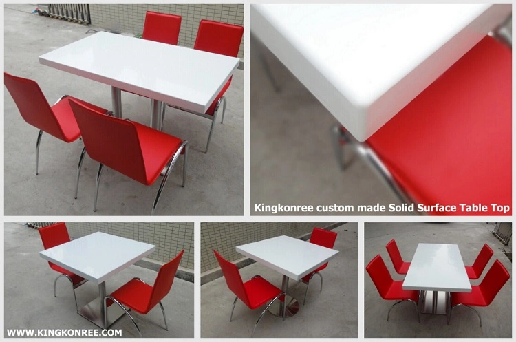 Hot Table Acrylic Solid Surface Round White Acrylic Cafe Table